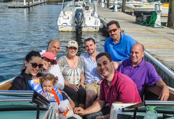 Group in Boat - Chandra Samara Sheryl Ron Joan Mike Dave John & Rick