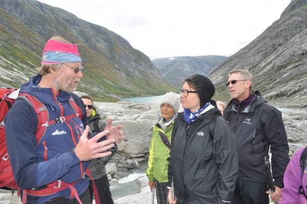 Our guide Steiner explains some of the safety issues we need to keep in mind before setting off on our initial climb.