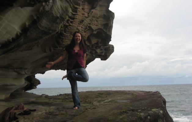 Yoga on Bondi Tidal Caves Sydney Australia