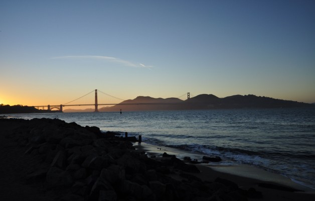 Sunset and Golden Gate Bridge San Francisco