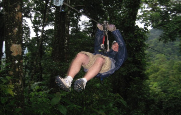 Zip-lining in arenal costa rica