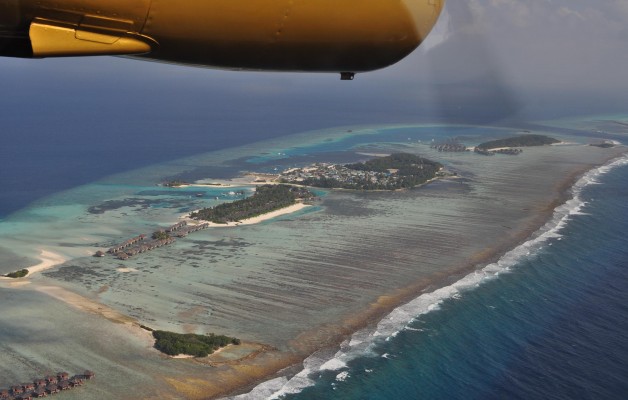 View of the Maldives from a Seaplane