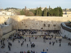 Western Wall Kotel on Shabbat in Jerusalem Israel