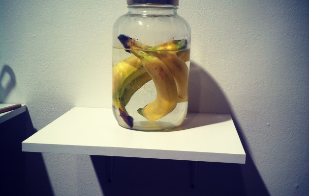 Bananas in Water in Jar in Philadelphia First Friday