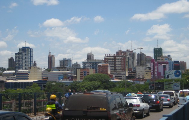 Friendship bridge going to Ciudad de Este in Paraguay