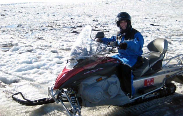 What's cooler then riding a snowmobile?  Riding one on a glacier in Iceland!