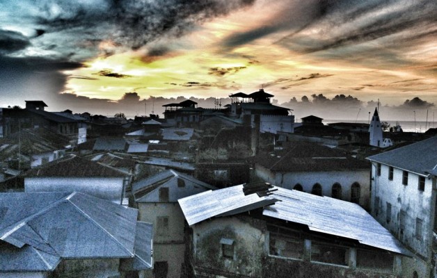 A view over mythical Stone Town from atop Emerson Spice