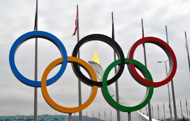 Sochi Olympic Rings and Flame