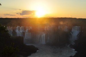 Iguazu Sunset from Brazil Hotel das Cataratas
