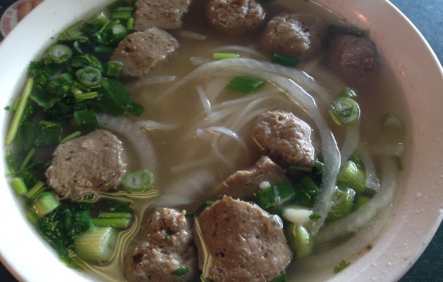 Pho Bo Vien with Vietnamese beef meatballs