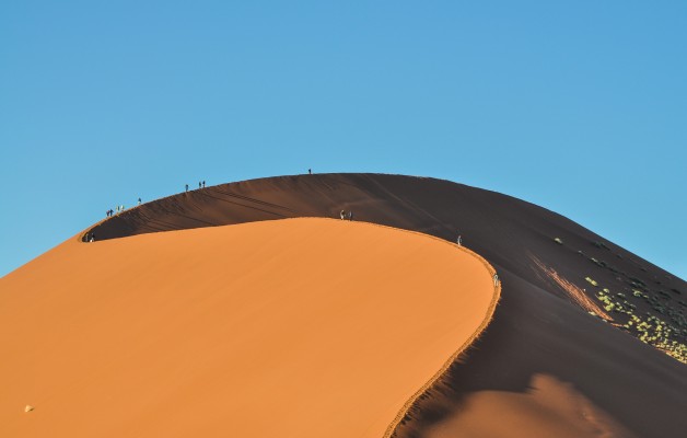 To get a sense of scope, those are people walking on the crest of the dune. These are the largest dunes in the world.